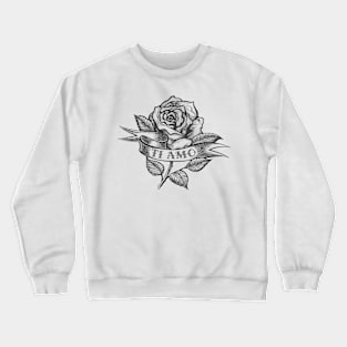 Rose with Ribbon Tattoo Crewneck Sweatshirt